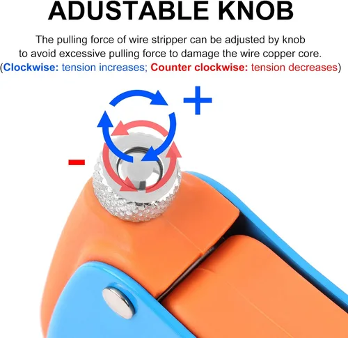 Miniatura 5 de Knoweasy pelacables automático y cortador, herramienta de pelado de alambre resistente 2 en 1 y herramienta de pelado de alambre para reparación