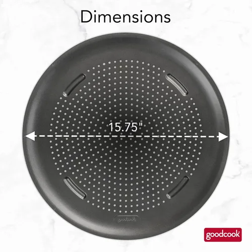 Miniatura 5 de GoodCook AirPerfect Sartén Antiadherente para Pizza de 16" – Sartén para Pizza para Horno, Sartén Redonda Perforada para Pizza, Sartén para Hornear