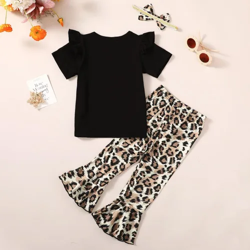 Miniatura 3 de Traje de bebé niña de 2 cumpleaños para niña de 2 años de edad, ropa de leopardo