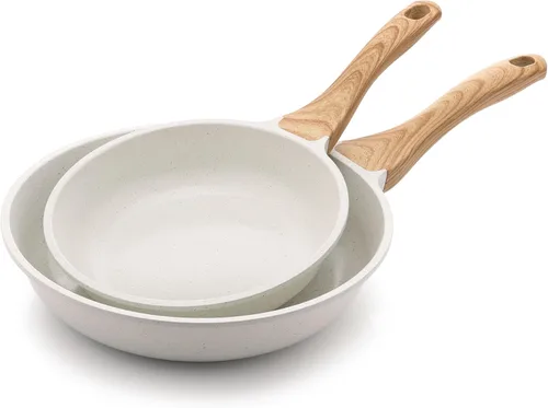 Miniatura 14 de SENSARTE Sartenes antiadherentes con revestimiento de granito suizo, sartenes para tortilla, juego de ollas de cocina saludables para chef, libres