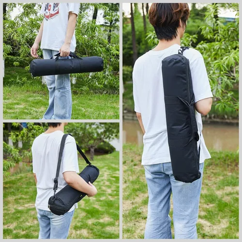 Miniatura 3 de Bolsa de transporte para trípode, 22.5 x 7.5 x 7.5 pulgadas, funda acolchada de trípode resistente con correas para el hombro y asa (S)