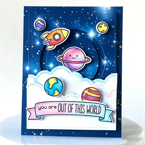 Miniatura 5 de Lapoo Troqueles geométricos para hacer tarjetas, duradero, troquelado de metal para álbum de recortes, álbum de fotos, tarjetas de papel decorativo