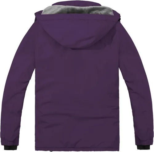 Miniatura 3 de Spmor - Chaqueta de esquí impermeable para mujer, para montaña, lluvia, abrigo de invierno, a prueba de viento, con capucha