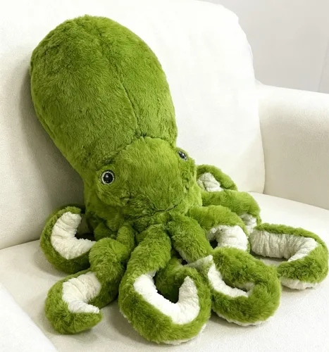 Miniatura 2 de AIRROAD Pulpo gigante de peluche (verde) de 36 pulgadas de largo, tacto súper suave, libera la presión del trabajo y la vida, para niños y adultos.