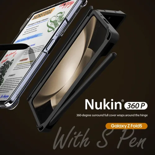 Miniatura 2 de araree Nukin 360 P - Funda para Samsung Galaxy Z Fold 5 con ranura para S Pen y protección de bisagra, cubierta protectora ligera de policarbonato