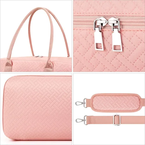 Miniatura 63 de IBFUN Bolsas de fin de semana para mujer, bolsa grande de lona para viaje, bolsa de viaje con compartimento para zapatos, 21 pulgadas, juego de 3