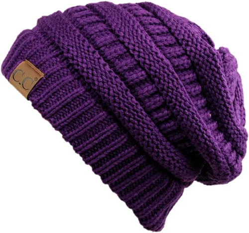 Miniatura 342 de C.C Trendy Warm Chunky Soft Stretch Cable Knit Beanie