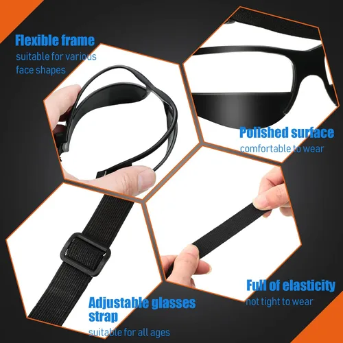 Miniatura 4 de Gafas de Baloncesto para Driblar - Gafas Deportivas Ajustables de Baloncesto en Negro - Equipo de Entrenamiento de Baloncesto