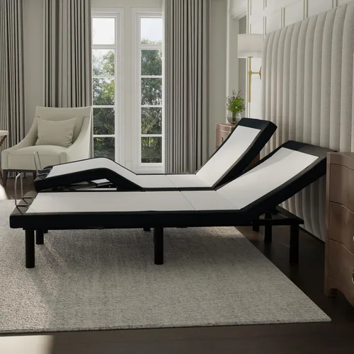 Miniatura 2 de Blissful Nights Split King e4 Marco de Base de Cama Ajustable con Gravedad Cero, Masaje, Anti-Ronquidos, Carga USB Dual, Luz Nocturna Debajo