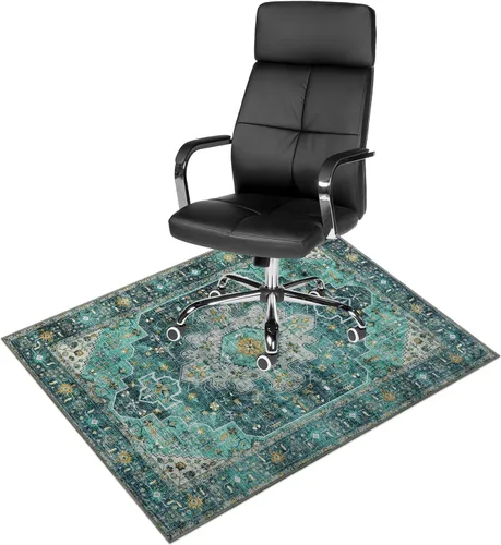 Miniatura 20 de Anidaroel Alfombrilla para silla de 48"x60" para piso de madera dura/piso de azulejos, alfombrilla de silla de escritorio para pisos duros, Rojo