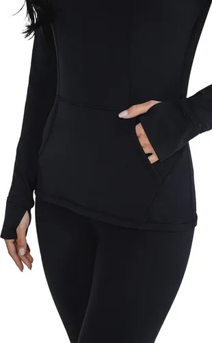 Miniatura 5 de Yogalicious Nude Tech - Chaqueta de manga larga con media cremallera y bolsillos frontales