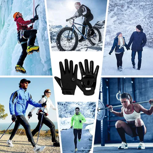 Miniatura 6 de BIKINGMOREOK - Guantes de ciclismo para bicicleta de montaña, para hombre y mujer, permite el uso de pantallas táctiles, con acolchado de gel