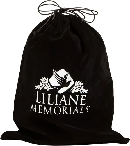 Miniatura 5 de Liliane Memorials - Urna funeraria de flores azules y doradas, urna de cremación para cenizas humanas, latón, adecuada para entierro o nicho