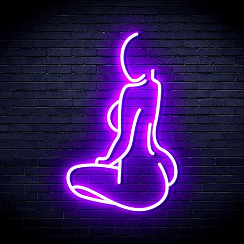 Miniatura 11 de ADVPRO Señora Back Shape Flex Silicone LED Neon Sign - Azul - st16s32-fnu0267-b