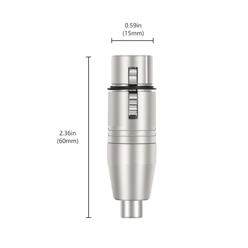 Miniatura 7 de Paquete de 3 adaptadores RCA hembra a XLR de 3 pines, convertidor de género cambiador de audio, adaptador XLR a RCA para amplificador mezclador