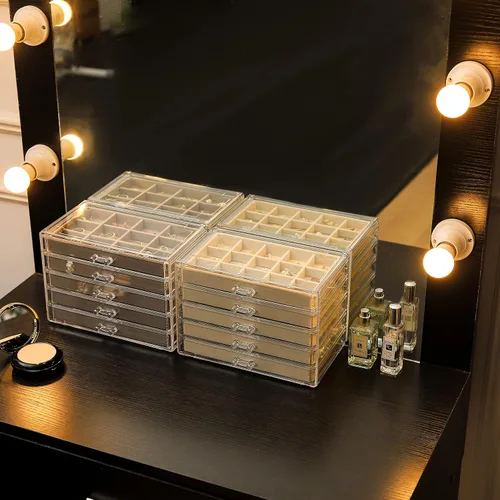 Miniatura 5 de Cq acrylic Organizador de joyas con 5 cajones