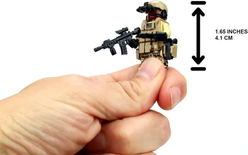 Miniatura 2 de Battle Brick Minifigura personalizada de soldado de las fuerzas especiales afroamericanas Accesorios fabricados en los Estados Unidos Minifig