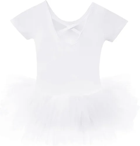 Miniatura 7 de EASTBUDDY Vestido de ballet para niñas, leotardo de baile con falda tutú, traje de bailarina