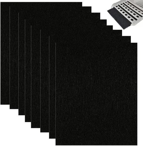 Miniatura 8 de Paquete de 8 filtros de carbón para caja de arena para gatos Van Ness, filtros de olor de carbono de repuesto de 4.4 x 6.5 pulgadas para filtro