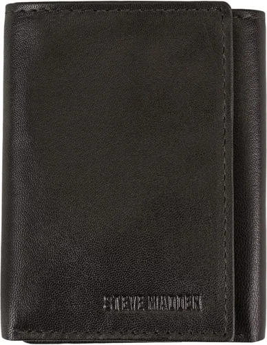 Steve Madden Billetera triple RFID para hombre con ventana de identificación