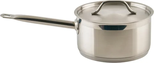 Miniatura 13 de Winco Cacerola de acero inoxidable resistente con tapa, 2 cuartos
