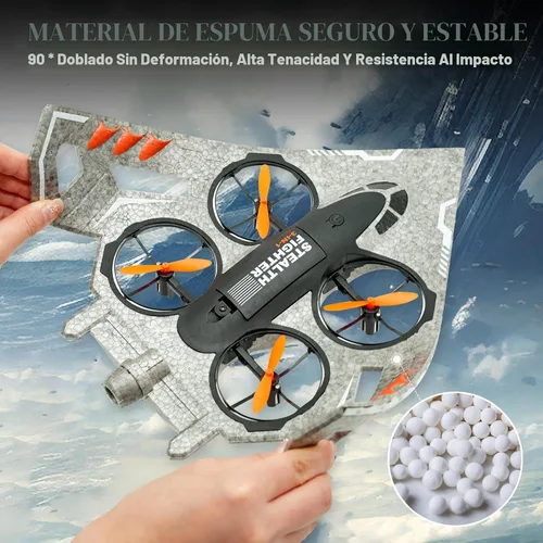 Miniatura 6 de A ALPHA Avión a control remoto 3 en 1, avión de control remoto – Aire, tierra y agua RC Avión de combate Jet Drone juguete para niños y adultos