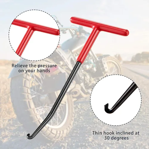 Miniatura 4 de 2 piezas de herramienta extractora de resortes de escape con ganchos, herramienta para ganchos, extracción de soportes de escape de motocicleta