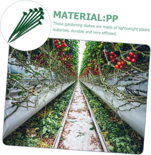 Miniatura 5 de Yardwe 100 estacas de paisaje, estacas de jardín, estacas de jardín para red, estacas de tela de paisaje, estacas de paisajismo, estacas de tela