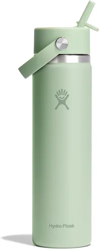 Hydro Flask Botella de agua – Acero inoxidable aislado – Tapa flexible con popote de boca ancha, antiderrames, a prueba de fugas y recargable en