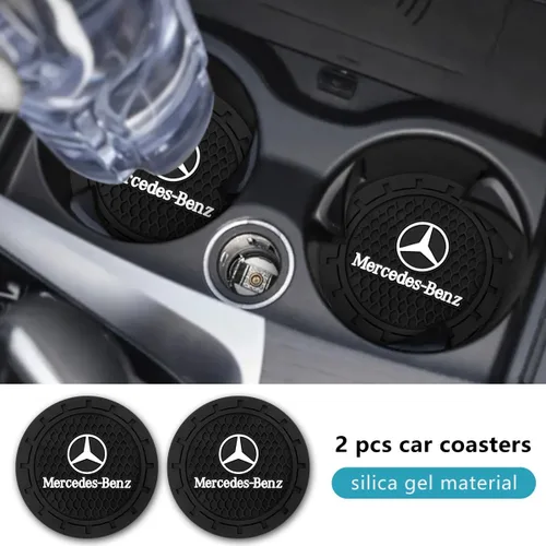 Miniatura 2 de Generic Portavasos de automóvil para Mercedes-Benz Clase A Clase C CLA CLS AMG GLC GLE GLS Empotrable de silicona antideslizante Accesorios