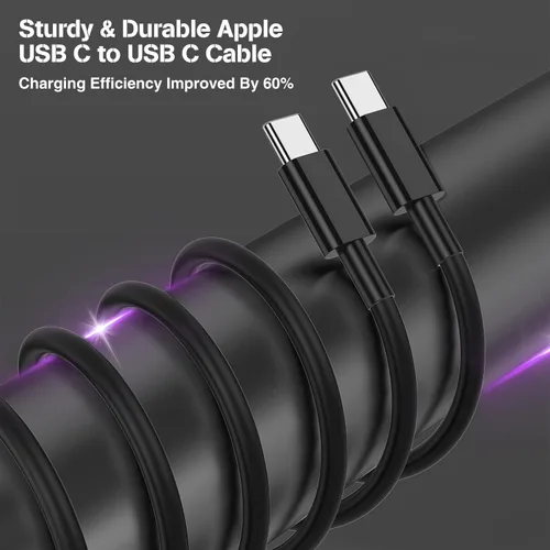Miniatura 4 de Cargador de coche para iPhone 17 16 15 de carga rápida, cargador de coche USB C de doble puerto de 40 W con 2 cables USB C de 3 pies, adaptador