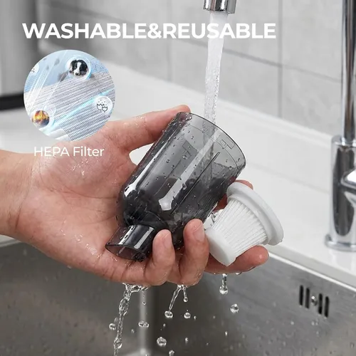 Miniatura 6 de Apical Life EV1395 Aspiradora inalámbrica de mano - 75W 12000Pa de succión fuerte, tiempo de funcionamiento de 14-24 minutos, recipiente de polvo