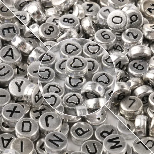 Miniatura 23 de 1000 cuentas redondas blancas de números acrílicos de 0.16 x 0.27 pulgadas, figura colorida de 0-9 pulgadas, cuentas para hacer joyas y pulseras