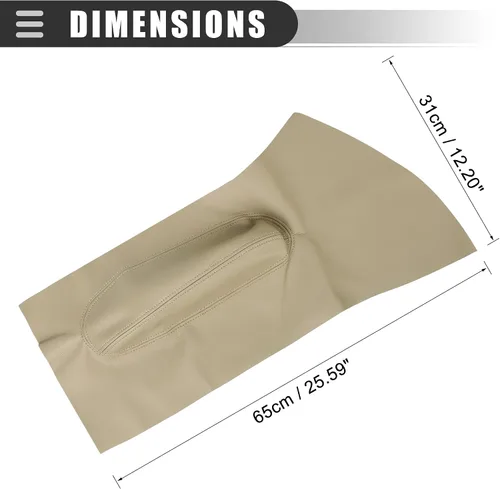 Miniatura 3 de Motoforti Cubierta para reposabrazos de panel de puerta de automóvil, para Volkswagen Beetle 1998-2010, cuero de microfibra, 1 par, beige