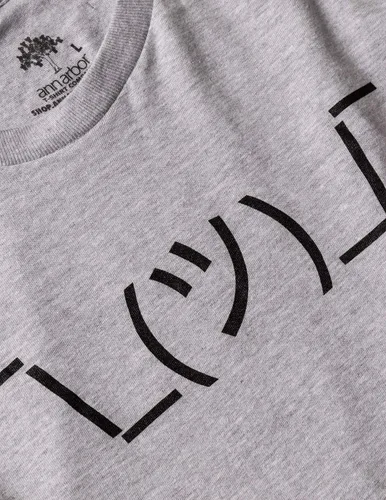 Miniatura 5 de _ _ Camiseta estampada sarcástica con meme Shruggie para hombres y mujeres