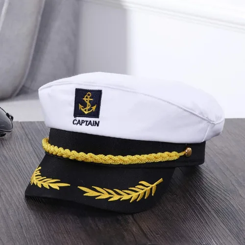 Miniatura 2 de Sombrero de capitán yate, gorra de navegación, ajustable, marinero, almirante marino, cosplay, sombrero para hombres, mujeres y niños, accesorios