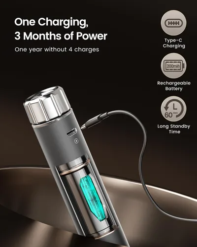 Miniatura 5 de Maestri House Espumador de leche recargable con control de velocidad sin escalones, LunaFro Max espumador eléctrico de mano impermeable, mezclador