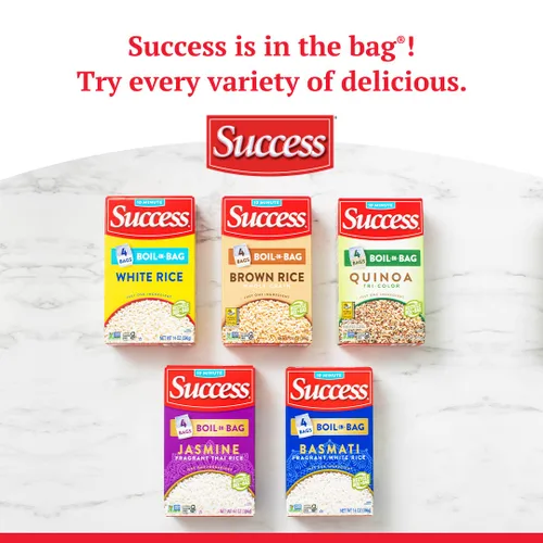 Miniatura 7 de SUCCESS Arroz para hervir en bolsa, Arroz blanco, Comidas de arroz rápidas y fáciles, Caja de 21 onzas