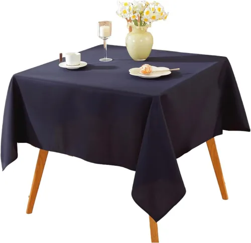 Miniatura 40 de Paquete de 2 Manteles Redondos de 120 Pulgadas de Carbón, Mantel de Poliéster Lavable para Uso en el Hogar, Fiestas, Bodas o Restaurantes.