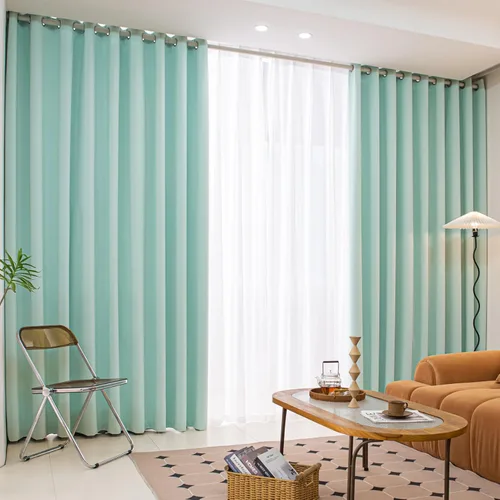 Miniatura 10 de Cortinas Opacas Beige para Ventanas de 54 Pulgadas de Largo, Juego de 2 Paneles con Ojales, Cortinas Opacas que Ahorran Energía, Reducen el Ruido