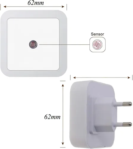 Miniatura 2 de Othmro Paquete de 4 luces nocturnas enchufables, sensor LED cálido automático del atardecer al amanecer, lámpara de mesita de noche pequeña