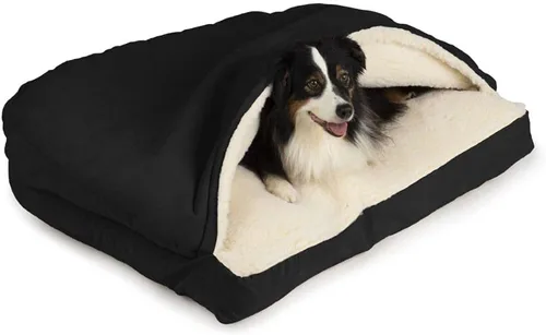 Miniatura 15 de Snoozer Pet Products Cama de lujo para perros estilo cueva rectangular con microserraje, pequeña, antracita
