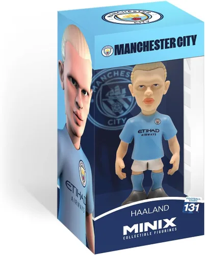 Miniatura 2 de MINIX FIGURINAS COLECCIONABLES – Erling Haaland, Oficial Manchester City, Figura Deportiva Coleccionable de 12 cm, Regalo Único de Fútbol para Todas