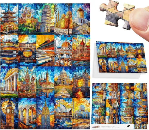 Miniatura 2 de ALL4JIG Rompecabezas de construcción divertido para adultos y niños, 1000 piezas, 27.6 x 19.7 pulgadas, regalo de Papá Noel secreto de Navidad