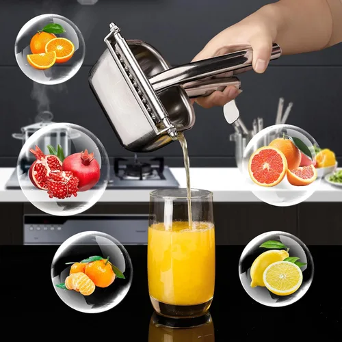 Miniatura 2 de Exprimidor Grande de Limón, Exprimidor de Cítricos de Acero Inoxidable 304, Exprimidor Manual Resistente para Cítricos, Naranja, Limón y Otras Frutas