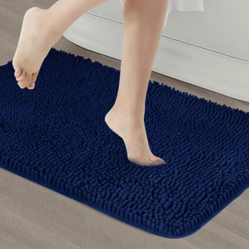 Miniatura 23 de Alfombras de baño Secura, 47 x 28 pulgadas, extra suaves y gruesas, alfombra de baño absorbente de agua, lavable a máquina, alfombras de baño Azul