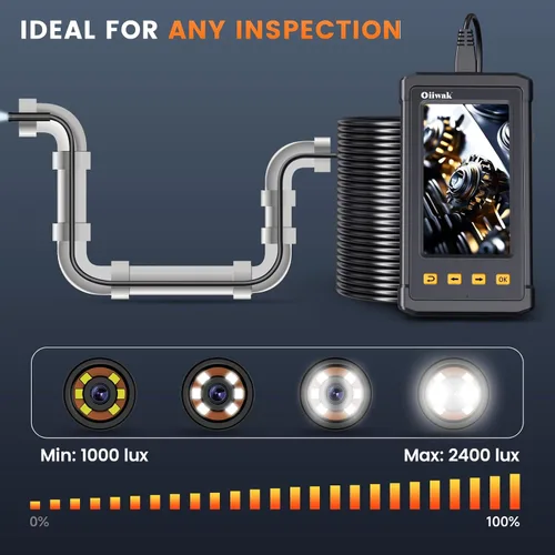 Miniatura 3 de Oiiwak - Endoscopio industrial 10.16 cm, Negro