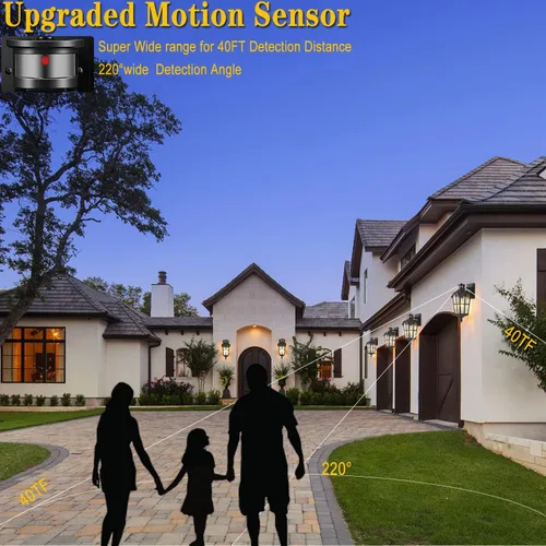 Miniatura 3 de Iluminación exterior del anochecer al amanecer, luces modernas con sensor de movimiento para exteriores, luces de pared impermeables