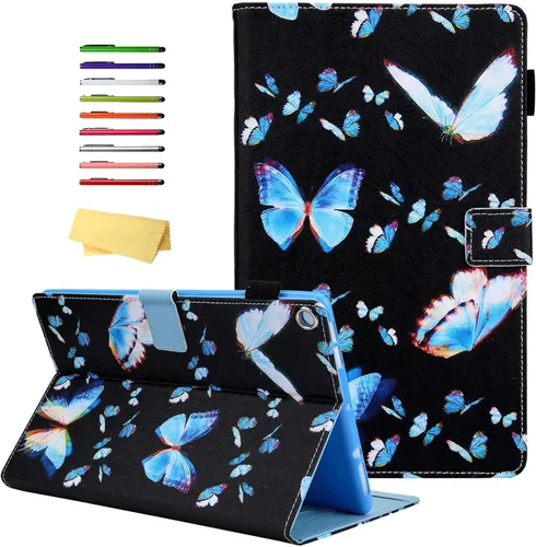 Miniatura 11 de Funda para tablet Fire HD 8 de 8ª/7ª/6ª generación de 8.0 pulgadas con soporte para lápices [encendido y apagado automático] ranuras para tarjetas