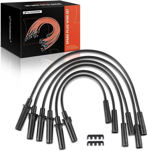 A-Premium Juego de cables de bujía de encendido de 6 piezas Compatible con Dodge Grand Caravan Chrysler Town & Country 2001-2010 Grand Voyager
